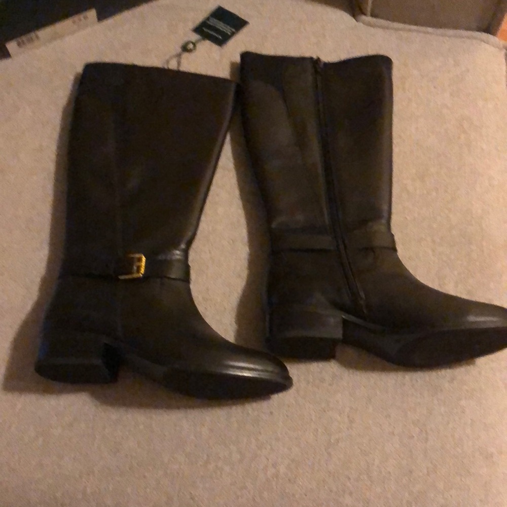 Black RLR new leather black boots